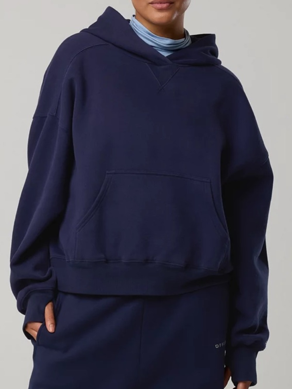 Aerie Cloud Fleece Classic Length Hoodie | Navy